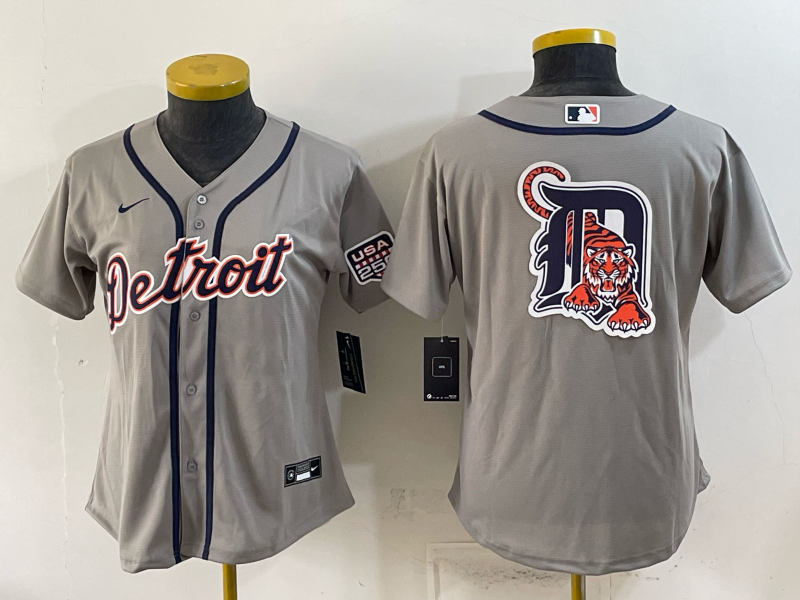 women Detroit Tigers blank grey Nike 2026 MLB Jersey 0727001->women mlb jersey->Women Jersey
